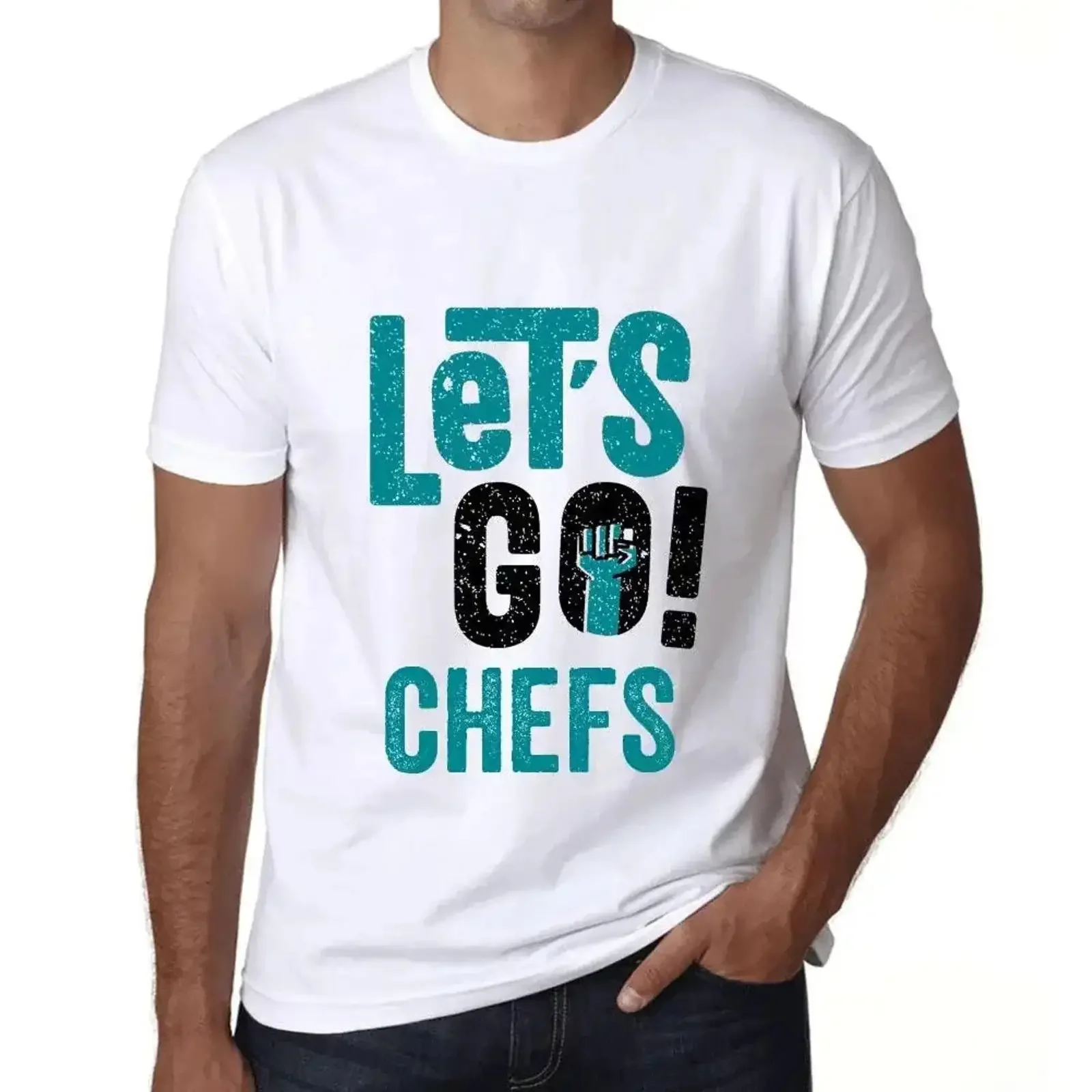 Men's T Shirt Let's Go Chefs Eco Friendly Limited Edition  Bild 1 von 4 vintage Washed Soft Stylish Top For Everyday Wear