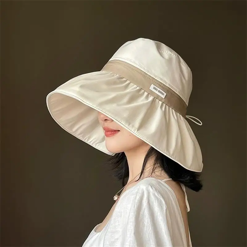 Luxuriöse Designer-Bucket-Hüte für Damen, Sommer-Sonnenschutz-Fischerhut, einfacher UV-Schutz-Sonnenhut, Panama-Sonnenschutz-Fischerhut
