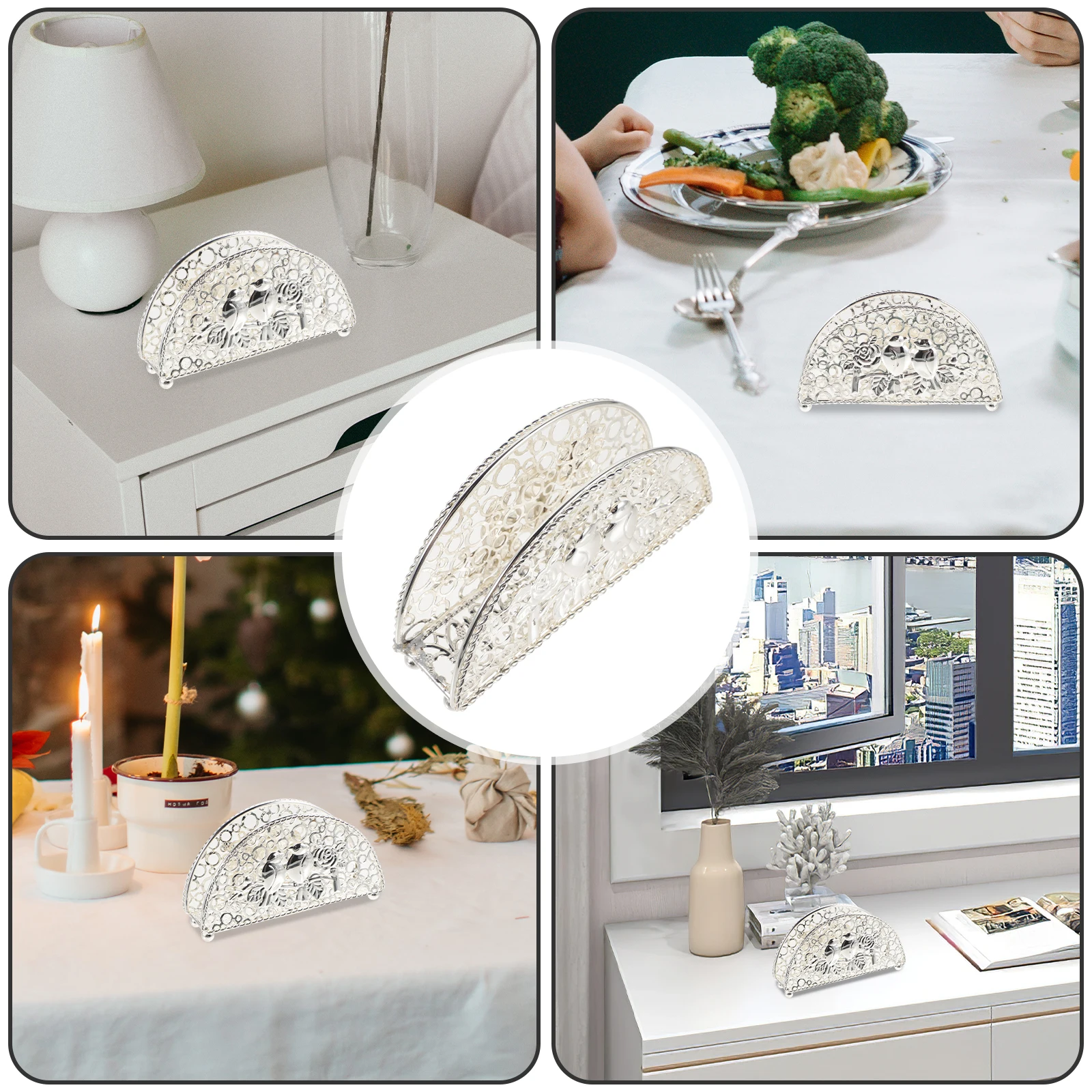 

Napkin Holder Holders for Kitchen Table Tissue Paper Napkins Dining Dispenser Farmhouse