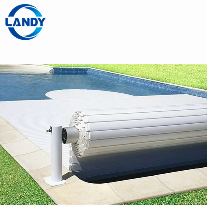 Landy Automatic Pool Cover 60mm Width 16.5mm Thickness Motorized Shutter Design Pool Accessories