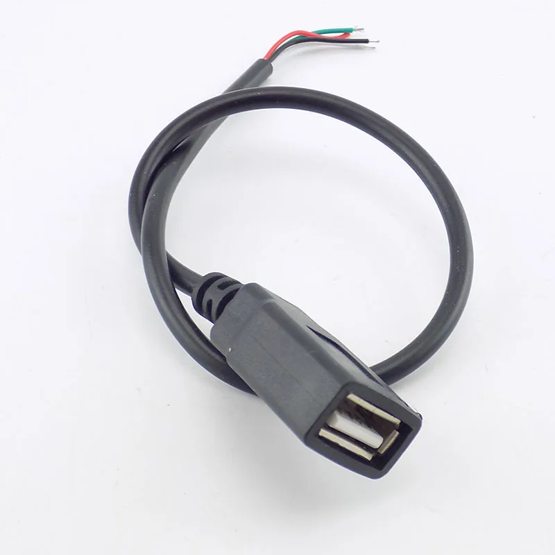 0.3/1/2M Micro USB Female Single Head 4 Pin Wire Data long extension Cable Cord Power Supply Adapter Charge for PC Connector E4