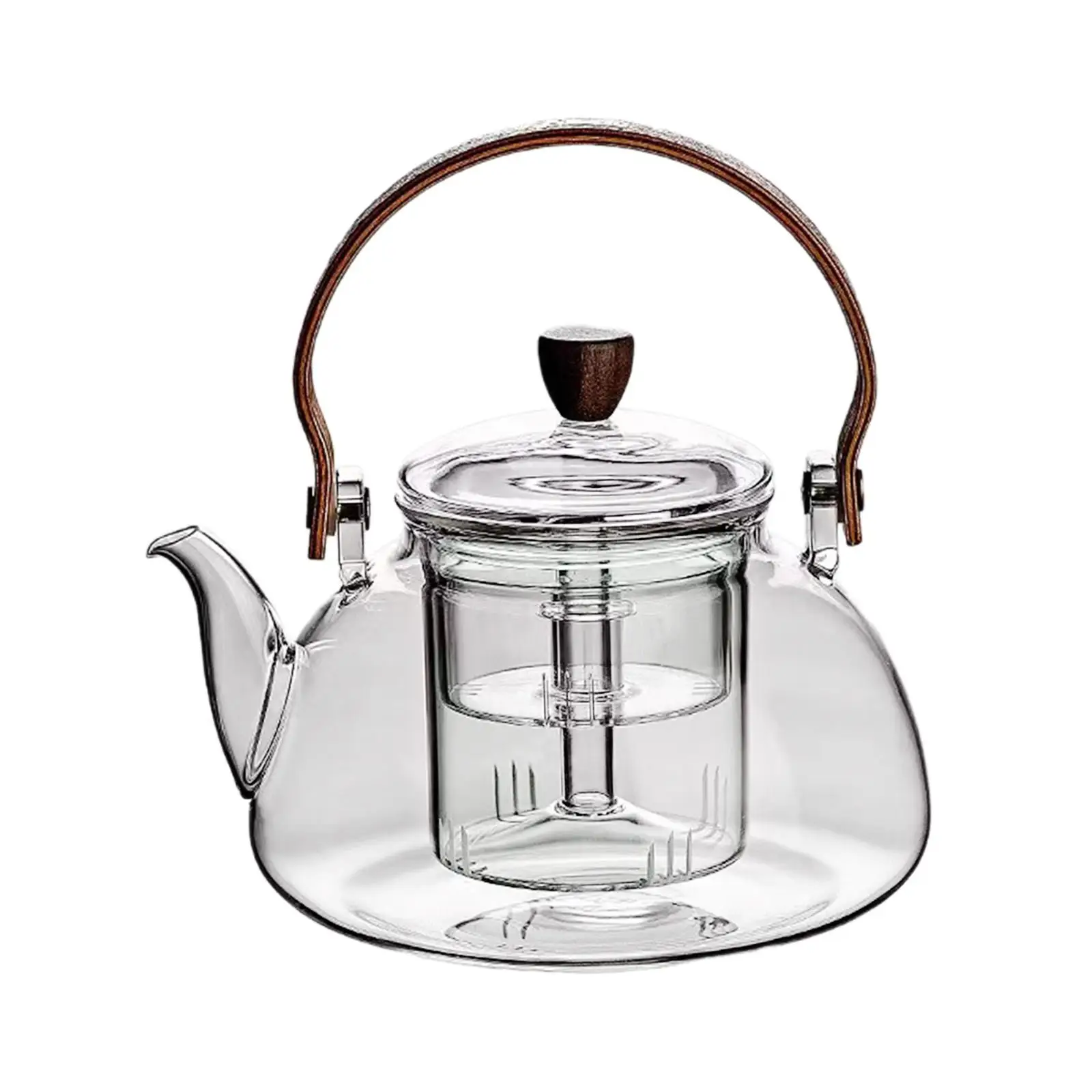 Glass Teapot Glass Teapot Kettle 1L Hand Crafted with Removable Strainer Loose Leaf Tea Maker Stovetop Tea Kettle for Family