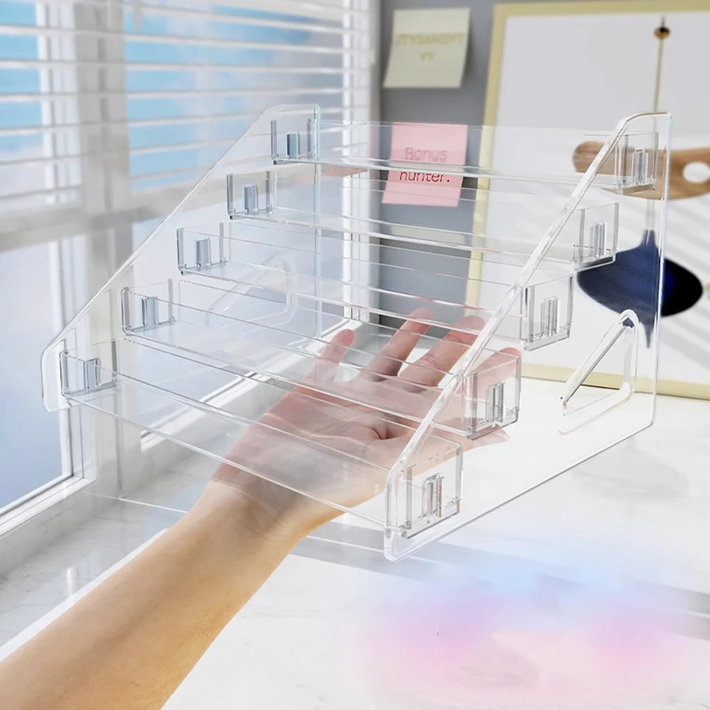 

Transparent Storage Box Makeup Organizer Cosmetic Display Case Jewelry Organizer Desktop Holder Clear Makeup Organizer
