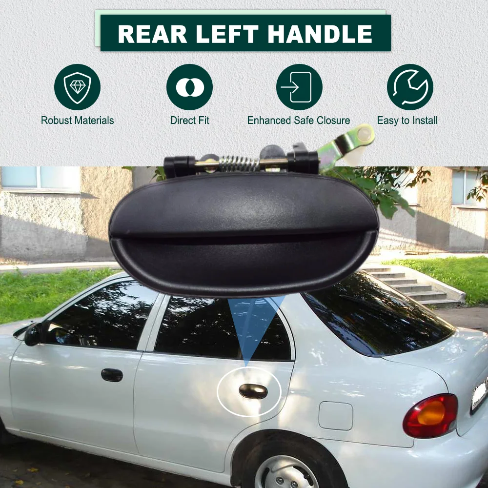 

Front Outside Exterior Door Handles Left/Right for Hyundai Accent 1995 1996 1997 1998 1999 82650-22000 82660-22000