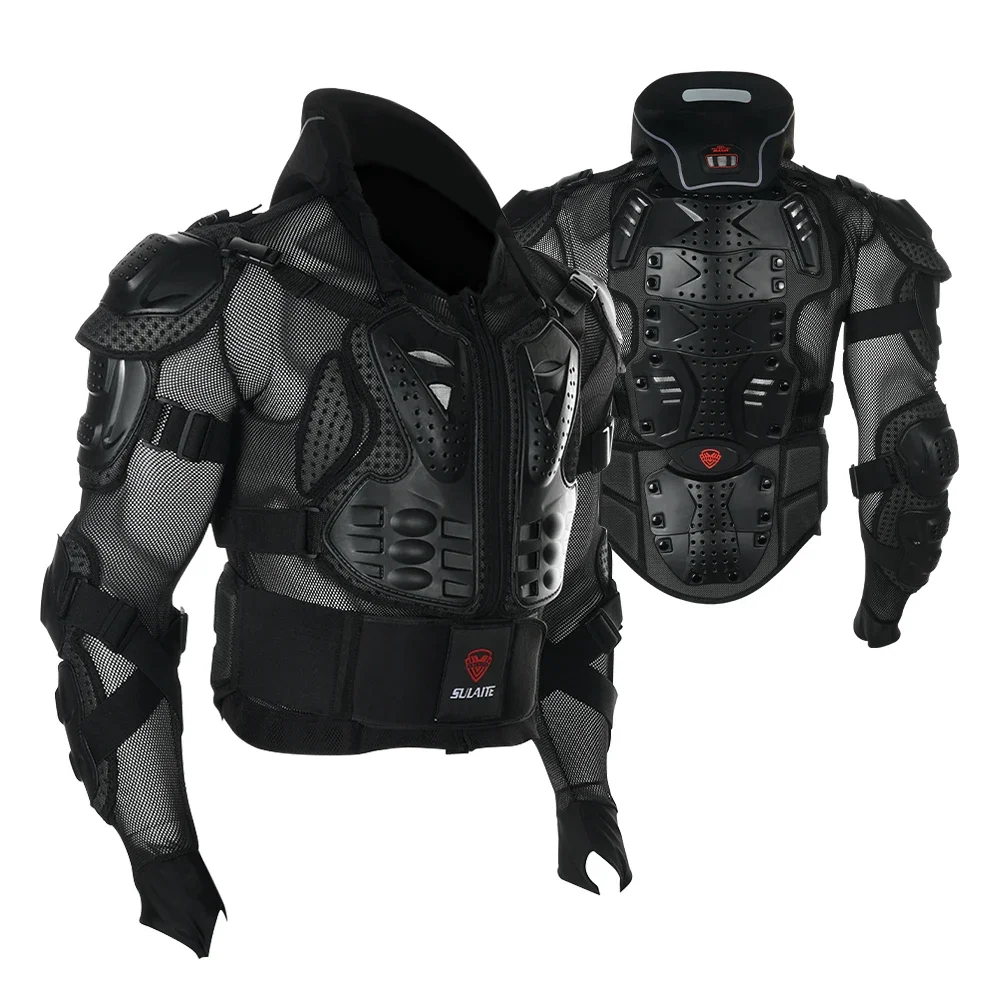 

Motorcycle Armor Jacket Men Full Body Protective Neck Spine Vest Chest Shoulder Protection Riding Motocross Moto Breathable 2024