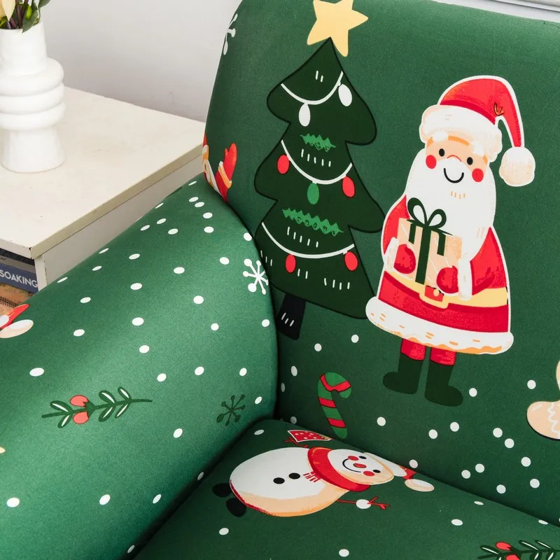 christmas decoration sofa Couch Cover stretch Corner Sofa Covers L Shaped Sofa Slip Cover Protector Bench Cover thin fabric