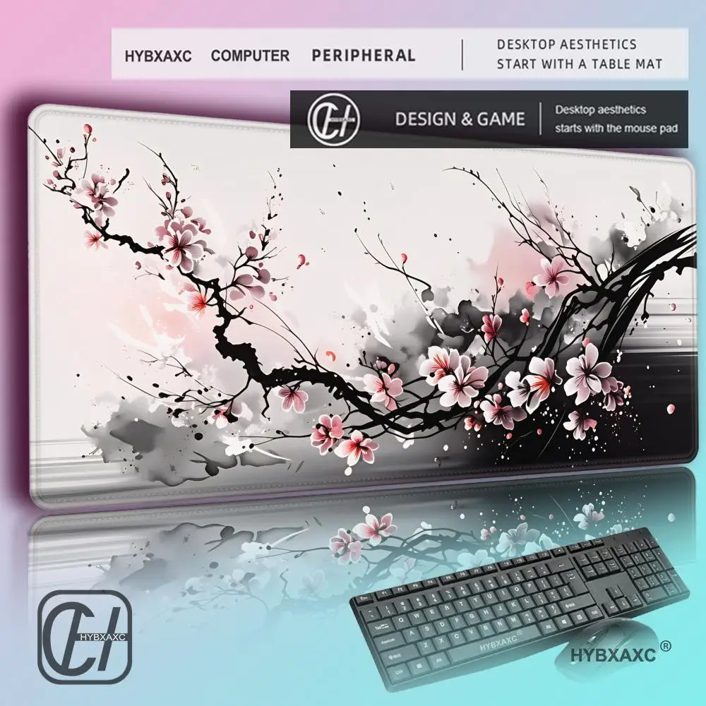 HYBXAXC New Chinese Ink Painting Landscape Beautiful Cute MousePad High Quality Rubber MousePad Computer Accessories Keyboard