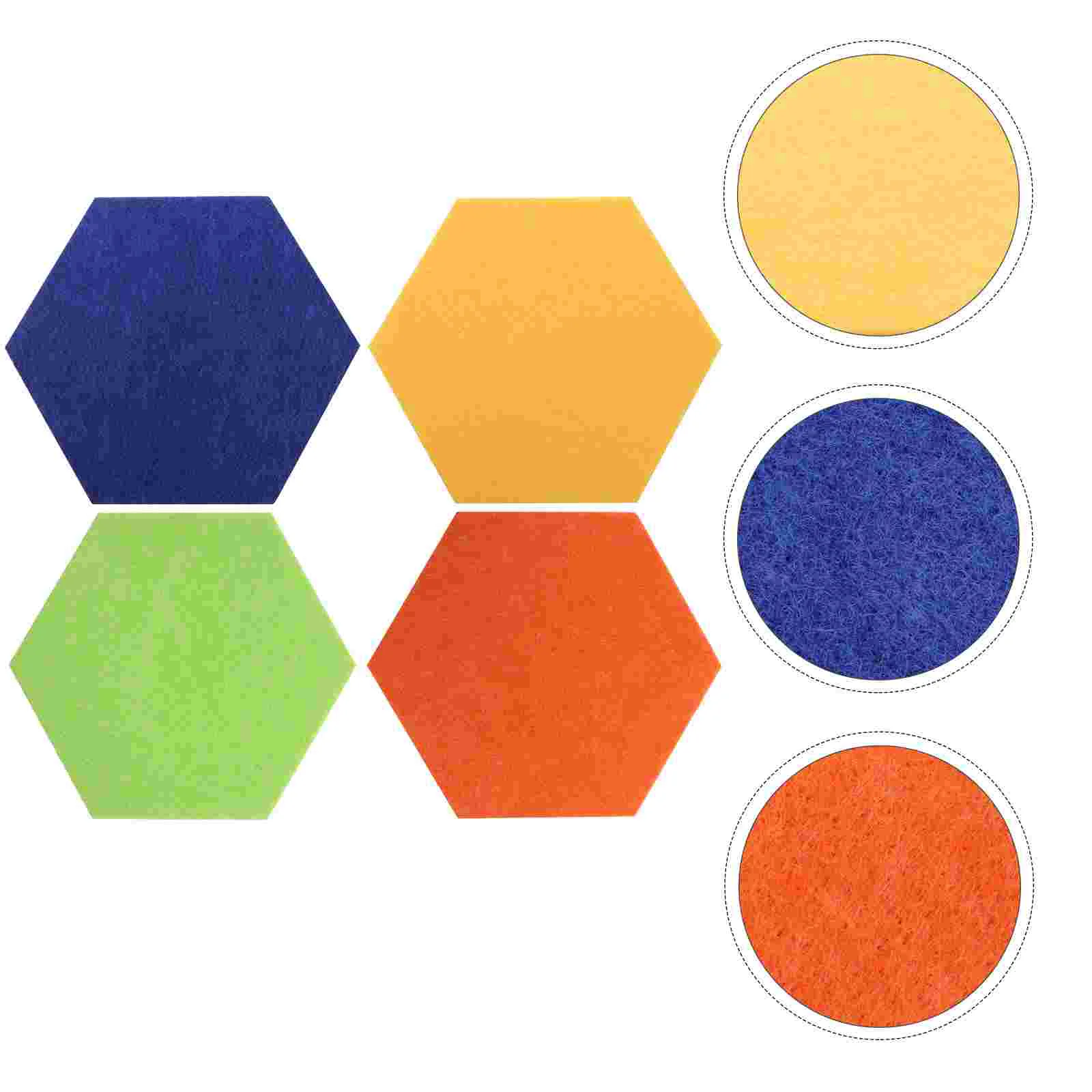 Tablero de mensajes hexagonal, Panel de fieltro, pegatina para boletín, pared, hogar, 4 Uds.