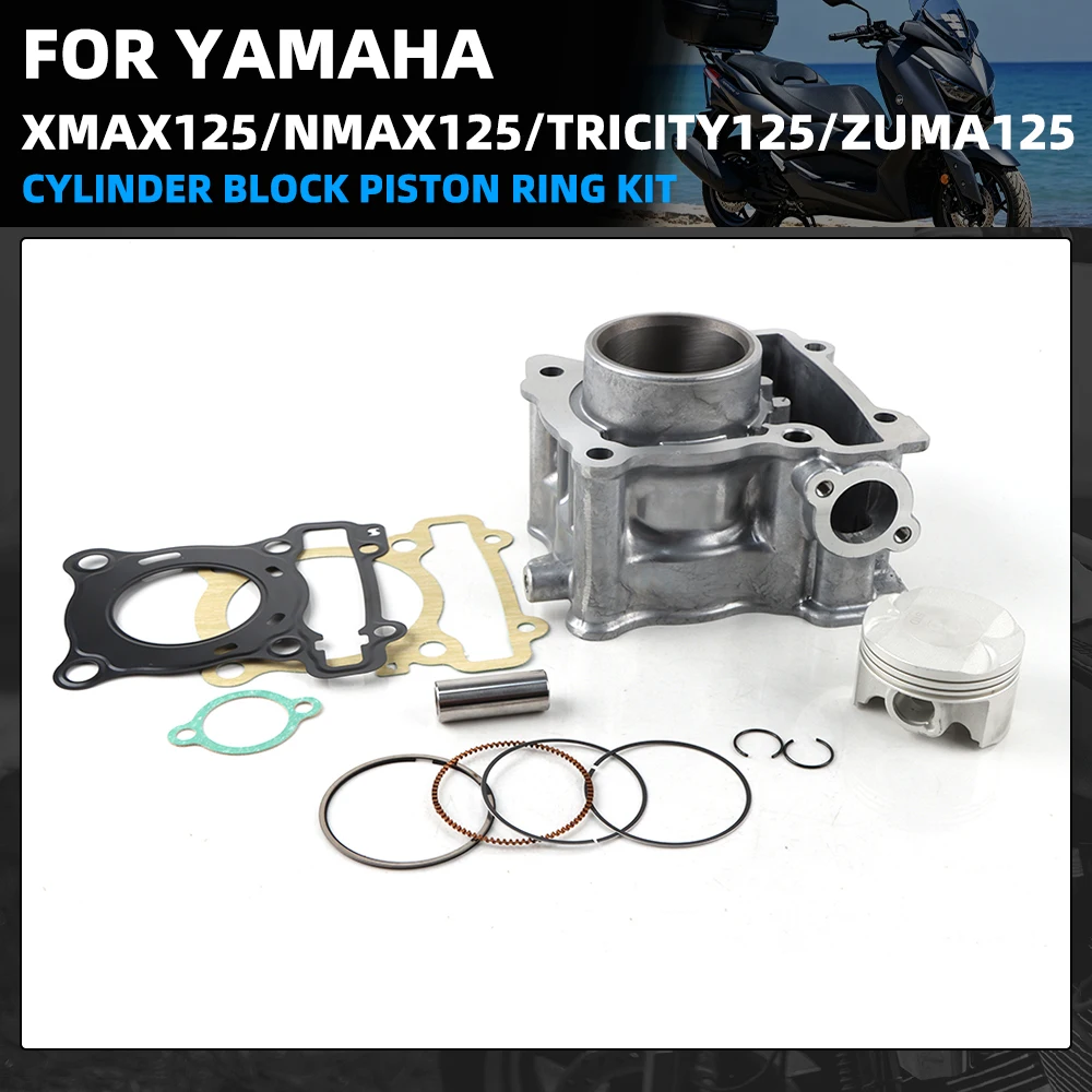 Scooter Cylinder Kit For Yamaha Xmax 125 Nmax125 Tricity125 Zuma125 BWS125 2022 B8R-E1311-00 4-Stroke