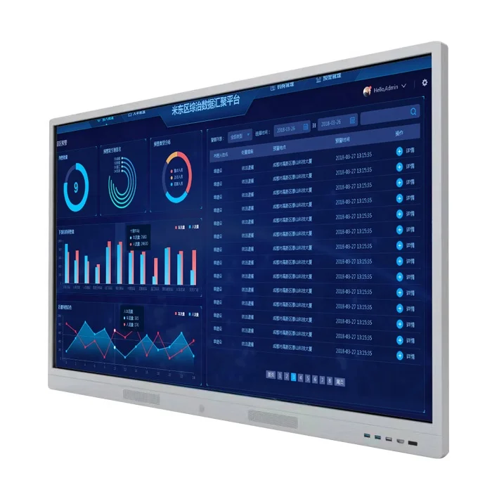 Electronic USB Interactive Whiteboard Smart Board Portable Digital Signage LED Customized Smart 65 Inch Smart Blackboard