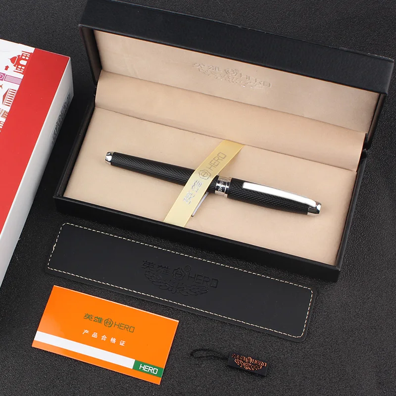 

Hero Pen 1710 Business Men's Gift Box Gift Black Student Practice Writing Birthday Gift Fountain Pen Signature Pen