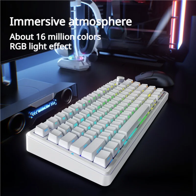 Teclado Mecânico AULA F75 MAX - Keyboard Gaming Mac avaliação e preço