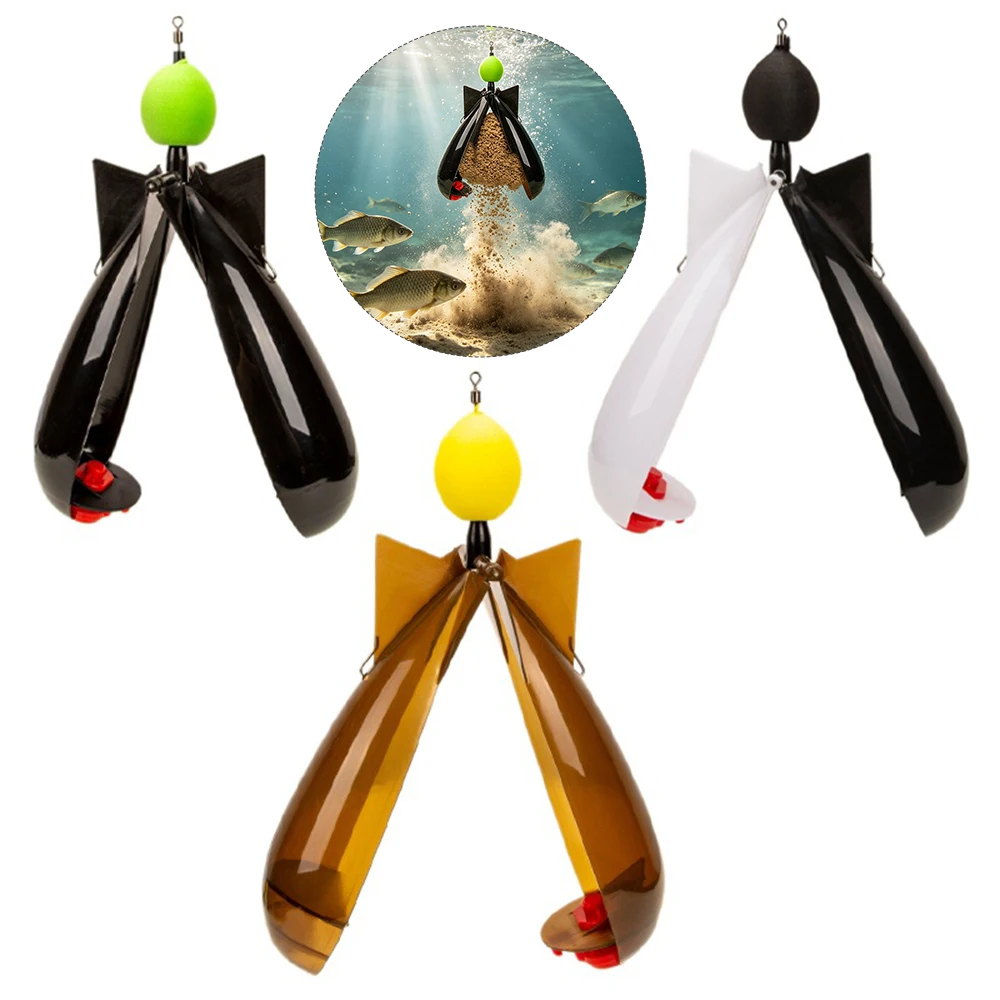 Carp Fishing Rocket Feeder Spod With Float Tail Bait Launcher For Pellet Boilie Bait Carp Fishing Tackle Accessory