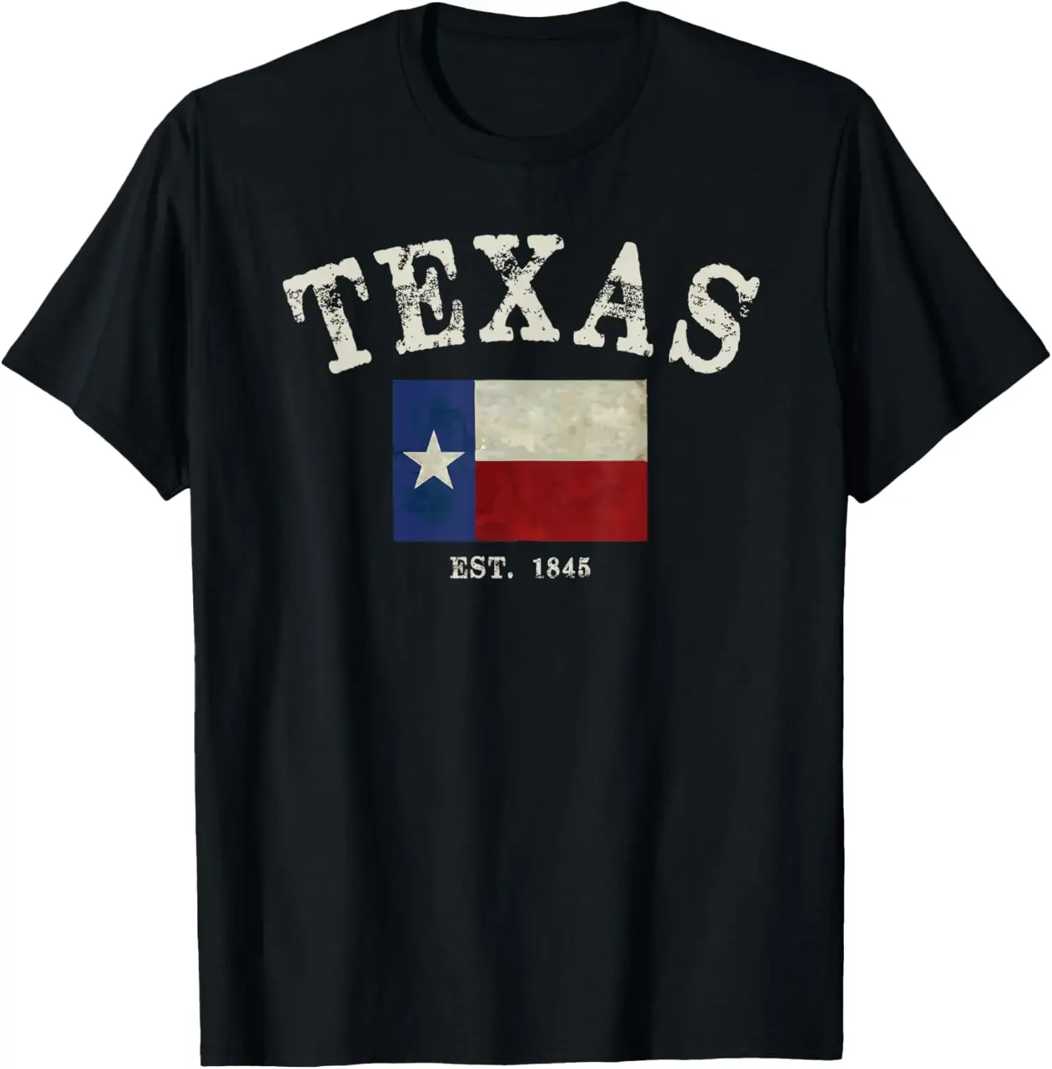 Texas T-Shirt Texas Shaped Flag Grunge Distressed Texas Tee T-Shirt Gifts for Men Printed T-shirt Camisas Streetwear