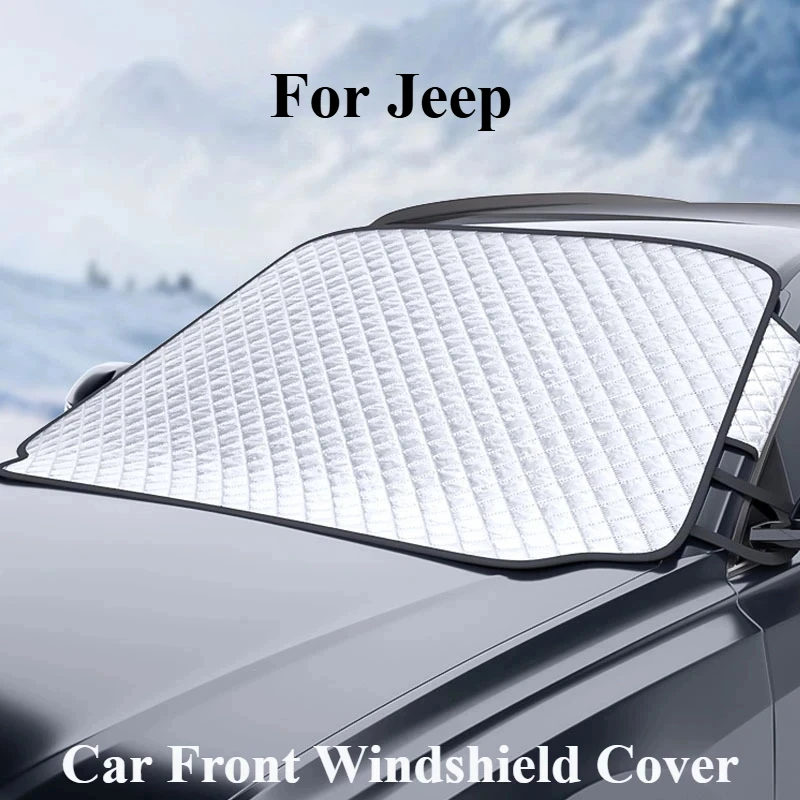 

For Jeep Renegade Compass Grand Cherokee Chrysler 300C Wrangler Dodge Ram Challenger Car Windshield Anti-Snow Sunshade Cover