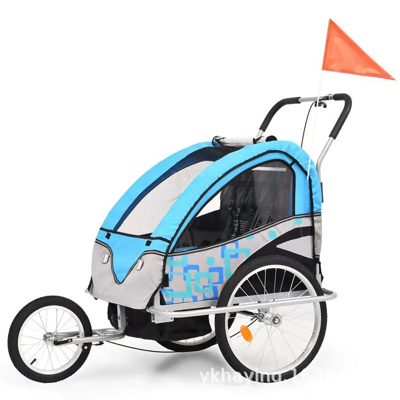 Bicycle Trailer Children Double Seat Rear Trailer Shock Absorption Children