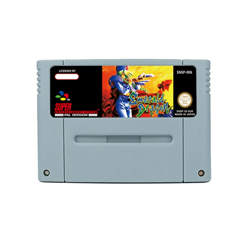 EMERALD DRAGON RPG Game for SNES 16 Bit Retro Cart Children Gift