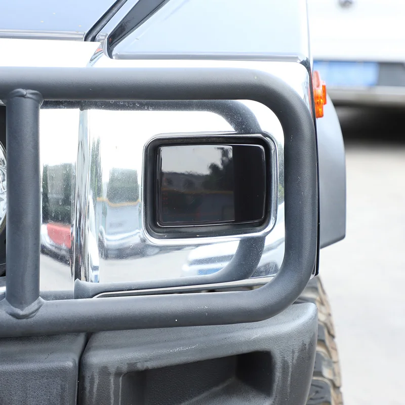 

Для Hummer H2 2003-2007: Черная защитная декоративная накладка на переднюю фару из АБС-пластика, автомобильные аксессуары