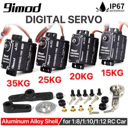 9imod Waterpoof Arduino Servo 35kg 25kg 20kg 15kg Full AL RC Steering Servos High Torque Metal Gear Digital Servo For 1/ 10 Car