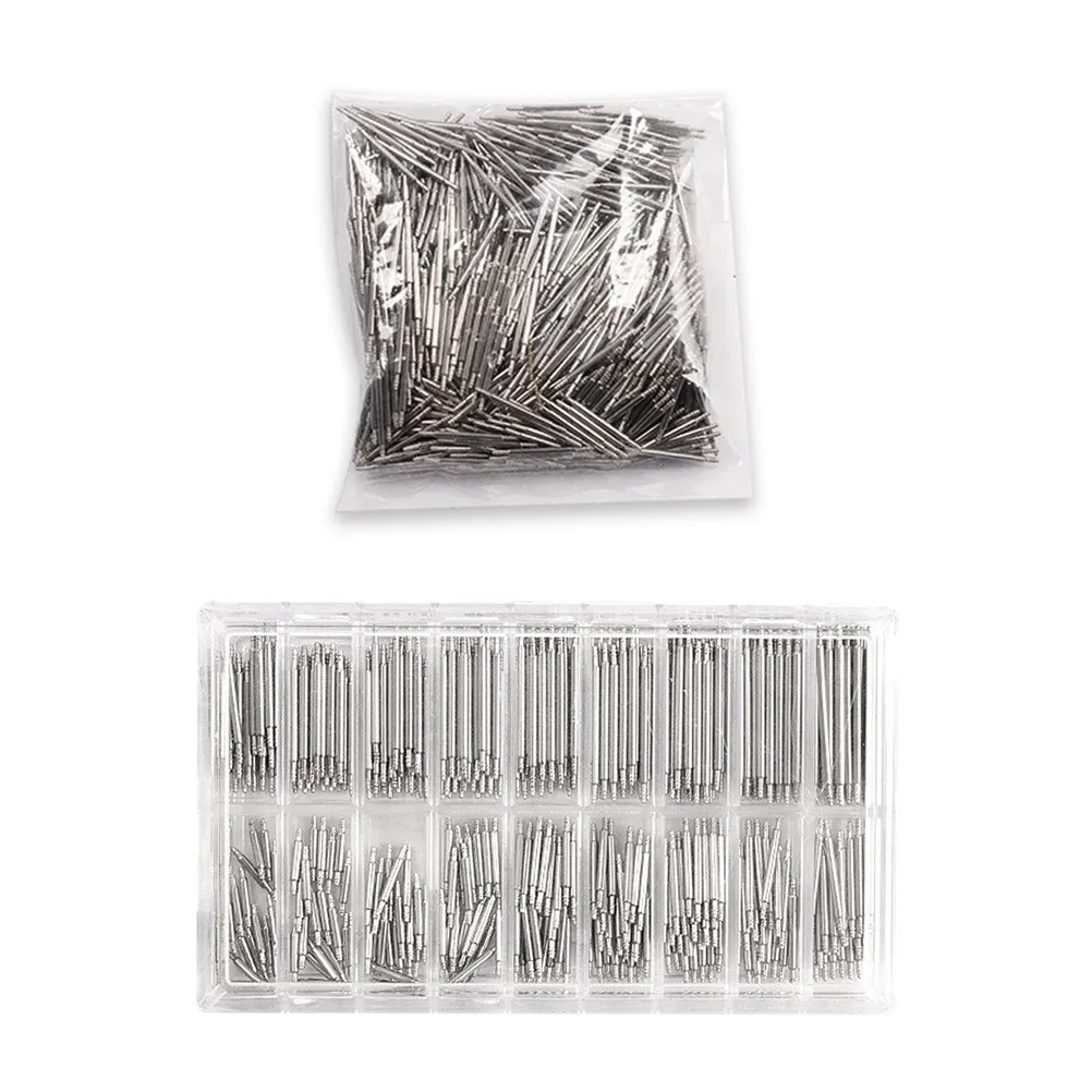 360Pcs Watch Spring Bar Link Pins Double Flange Stainless Steel 8-25mm Watch Band Spring Needles Repair Tool Set