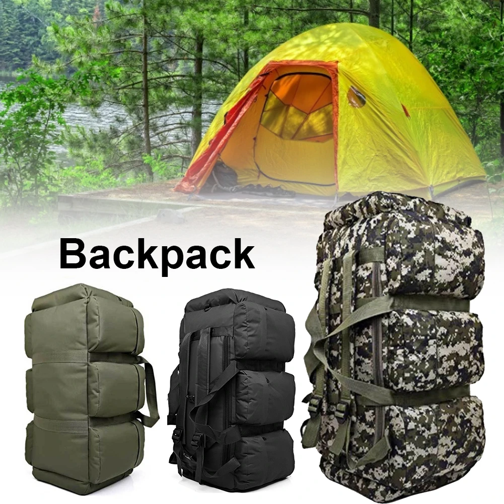 

90L 600D Nylon Backpack Mountaineering Bag Large Capacity Outdoor Camping Hiking Luggage Tent Bag Camping Accessories