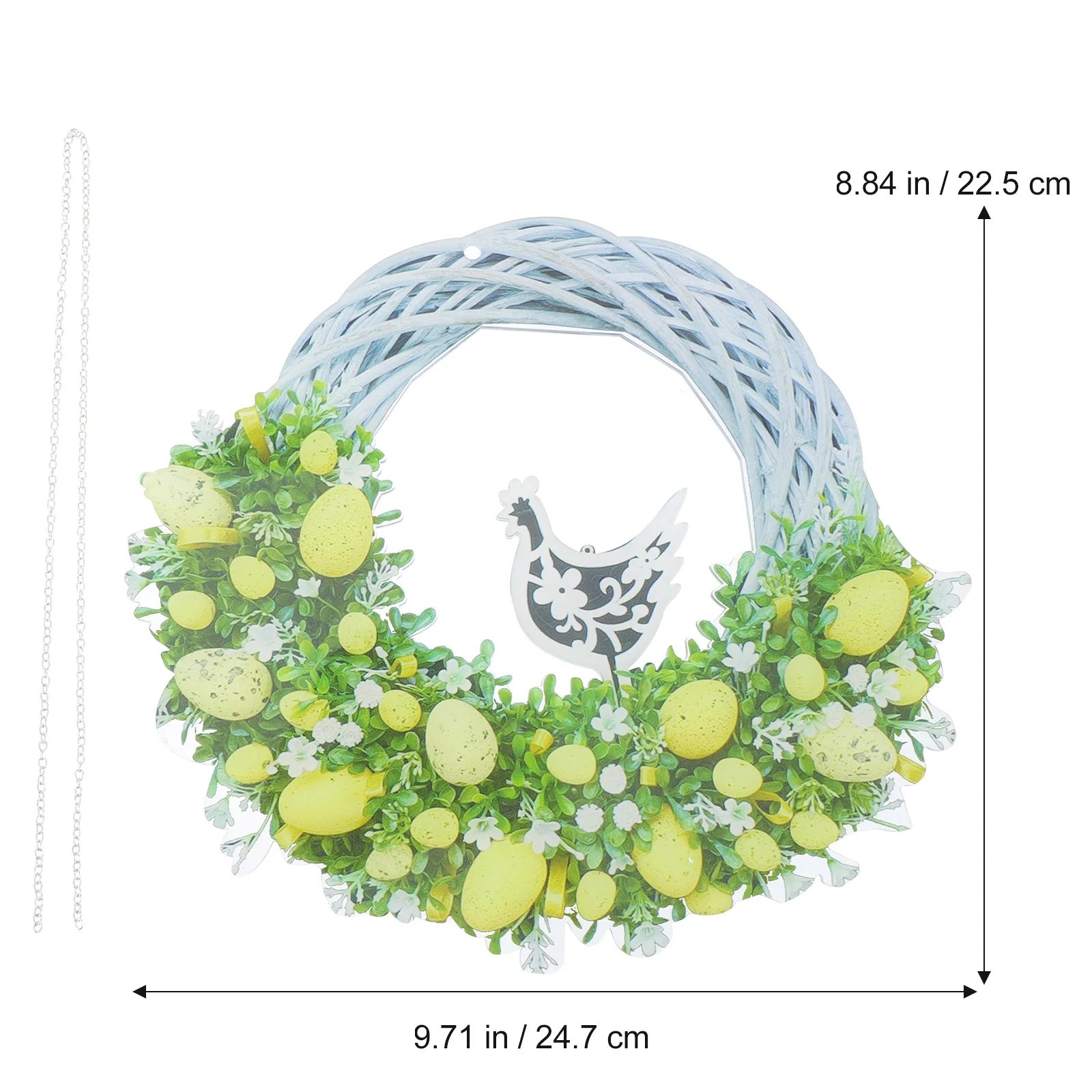 

White Gold Flower Wreath Simulated Decor Door Wreath nament Wedding Decorative Realistic Beautiful Home PartyDecoration