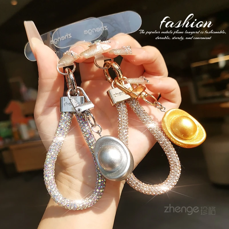 

Flash Diamond Phone Wrist Strap, Lucky Pendant Anti Loss Chain, High Beauty Accessories