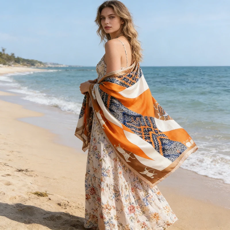 

1 шт. Высококачественная новая модная женская шаль 180*90 см, большое пляжное полотенце, роскошный популярный мягкий и удобный женский шарф-шаль