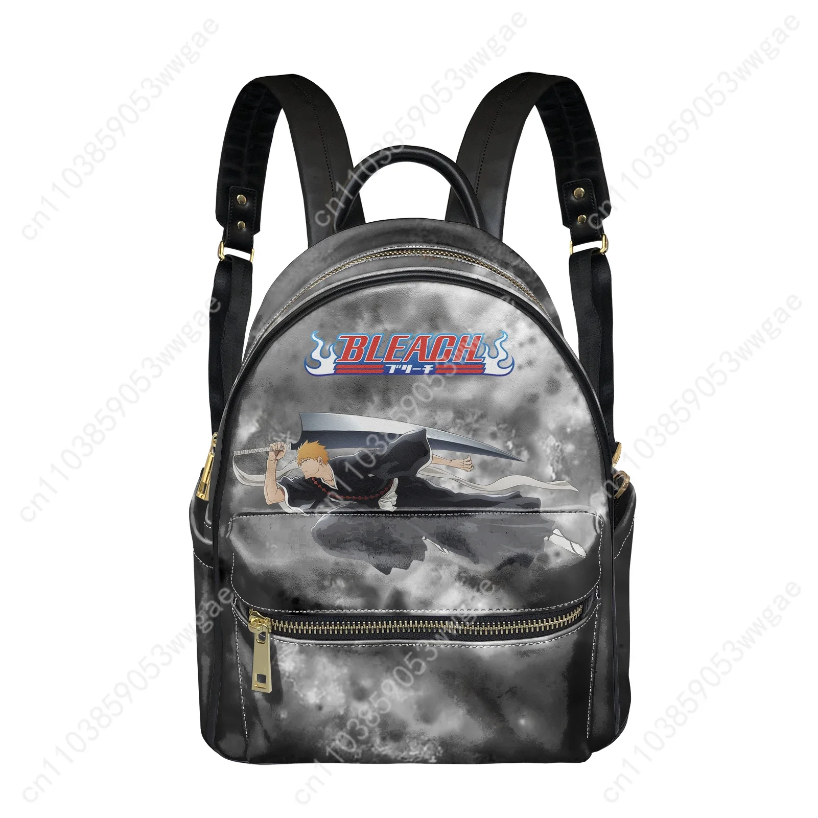 Bleach Backpack Womens Mens Knapsack Custom Made Text Image Double Shoulder Bags Business Travel Bookbag Rucksack Gift Daypack