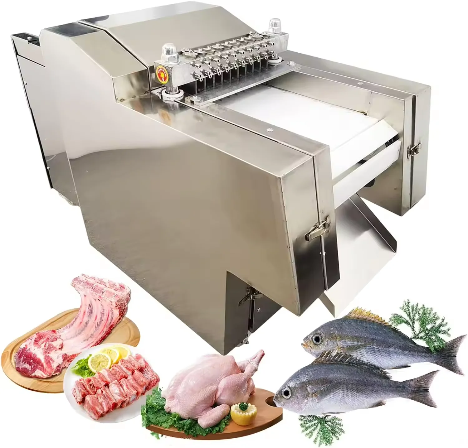 

New Zealand Automatic Frozen Meat Slice Slicer Beef Pork Lamb Meat Roll Bacon Slicer Cutting Machine