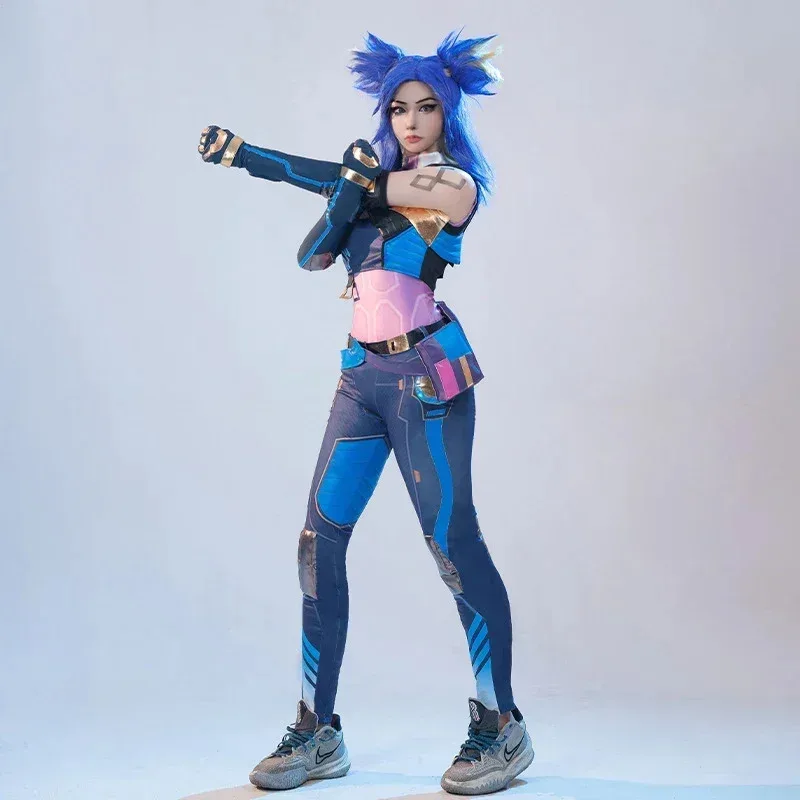 

Игра Valorant Duelist Неоновая битва Косплей Аниме Женщина Агент Одежда Костюм Колготки Костюм на Хэллоуин; 6'x,9;y'