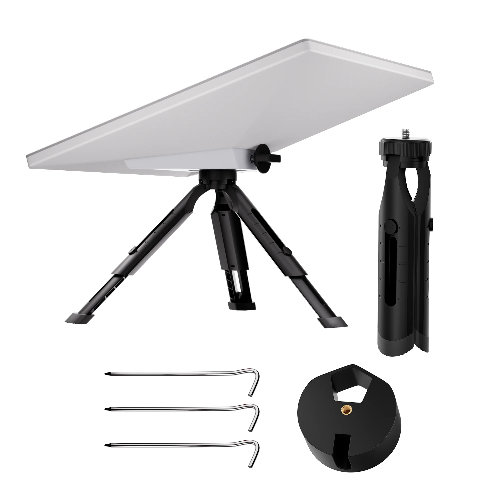 Starlink Mini Tripod Mount Adjustable Height and Tilt Satellite Pole Mount Kit with Original Pipe Adapter Portable