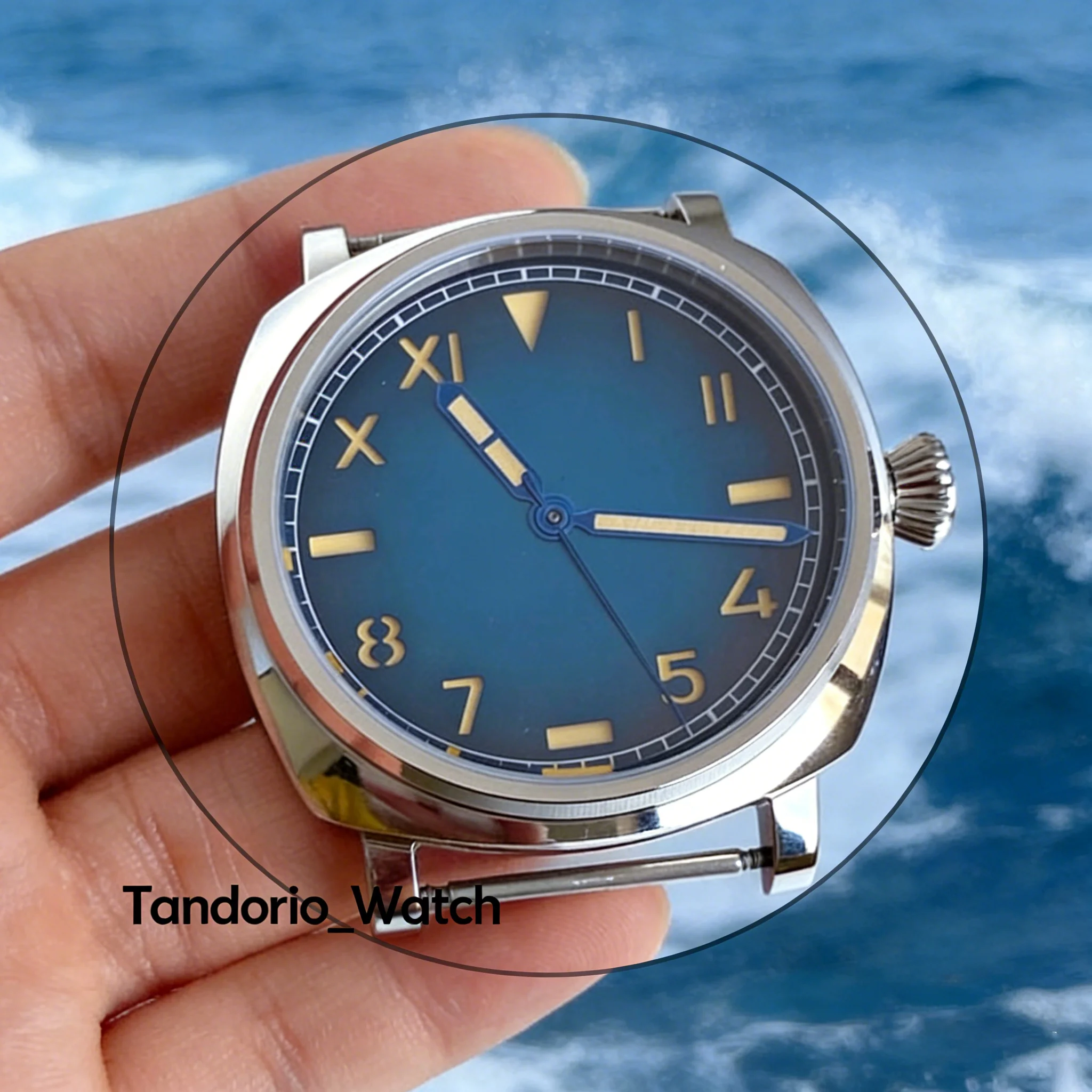 

Tandorio MOD 20ATM Sapphire Crystal Glass 42mm NH35 Diving Watch Case Dial Set For Miyota 8215 ETA2824 Movement Auto Watch Parts