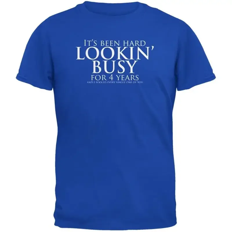 Graduation Looking Busy Funny College Royal Adult T Shirt