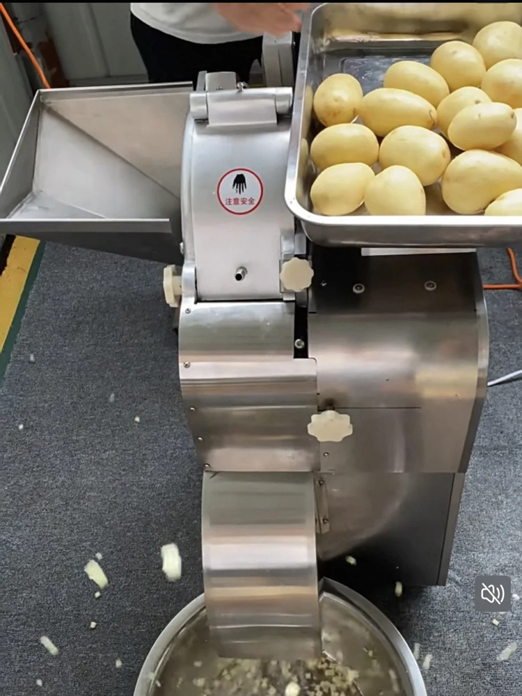 Electric Vegetable Cube Dicer Slicing Commercial Cutter Onion Dice Cut Carrot Tomato Diced Machine