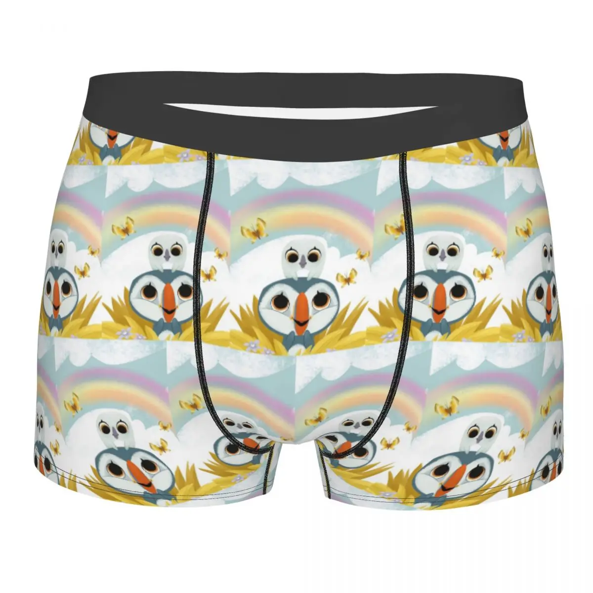 Boxer Underpants Shorts Puffin Rock And New Friends Panties Male Ventilate Underwear for Homme Man Boyfriend Gifts