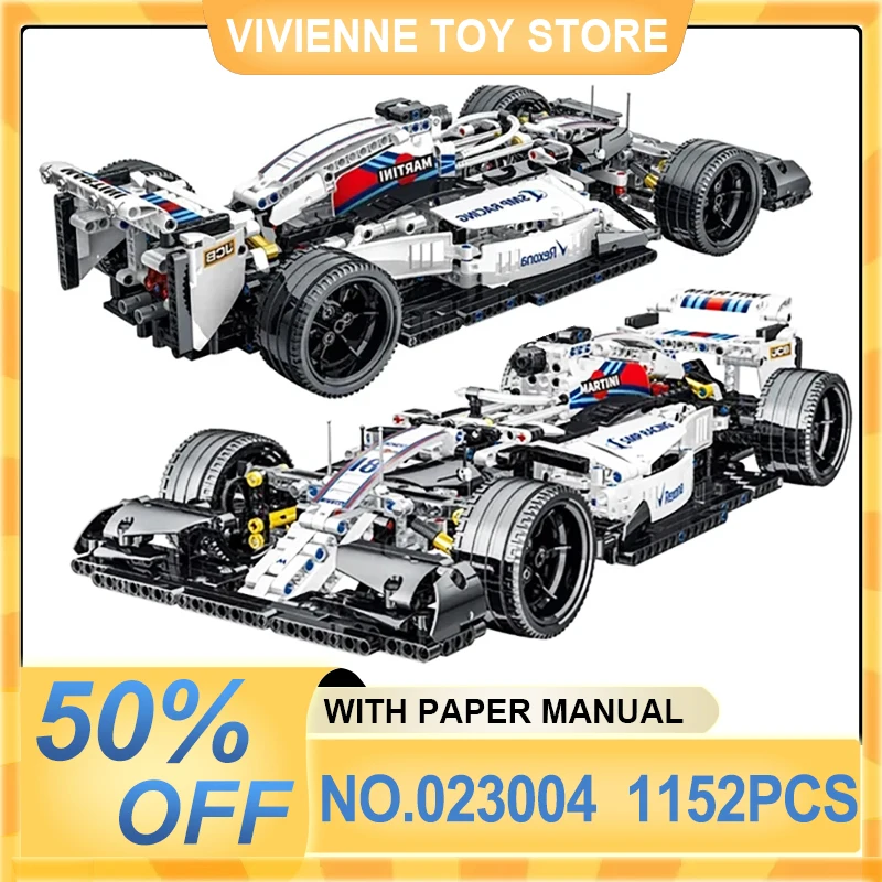 MOC 023004 Technical Formula Cars F1 Building Blocks Sports Racing Vehicle Bricks Puzzle Assembly Toy Christmas Gifts For Kids