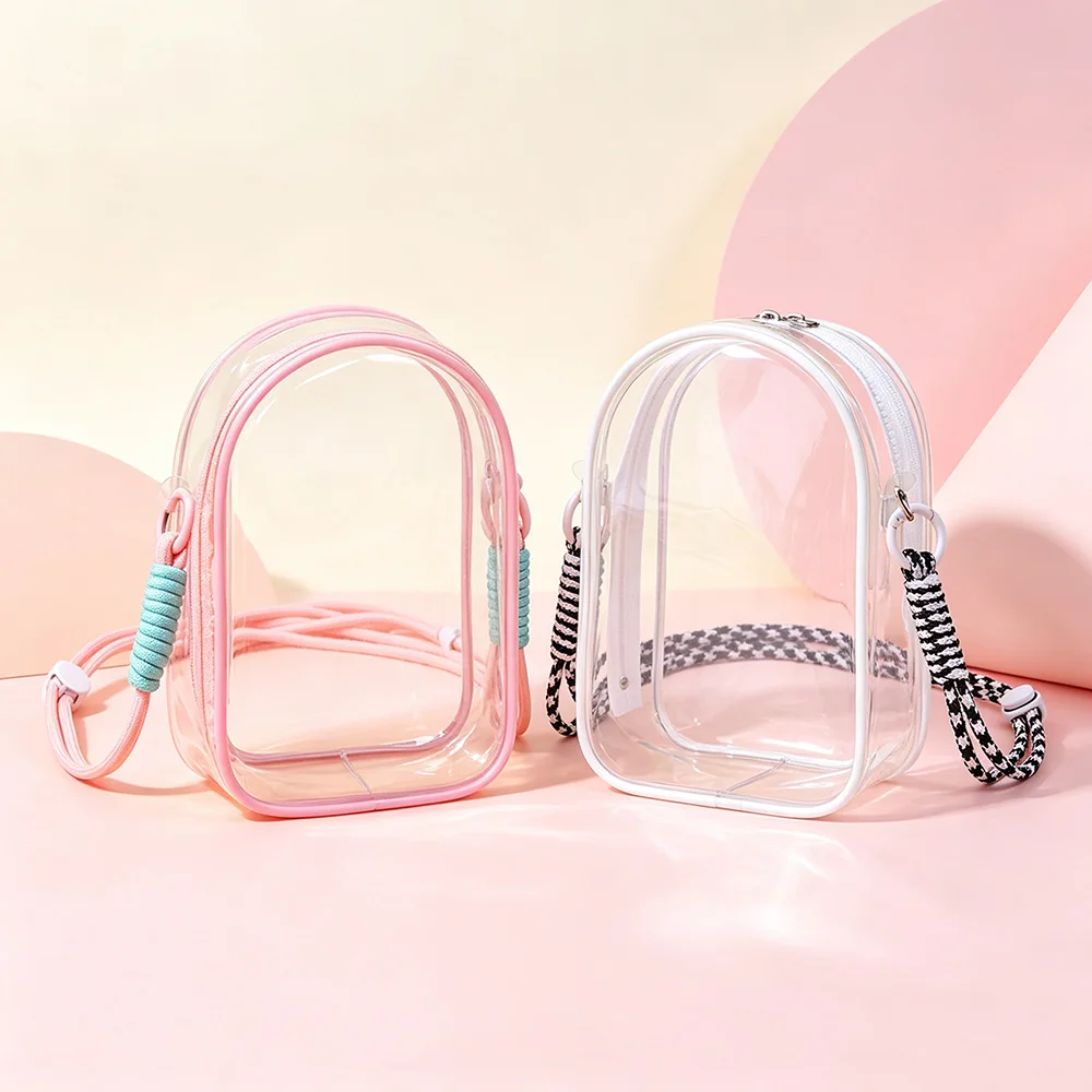 For Labubu/SP Protect Case Labubu Sitting Party 15/17cm Cotton Doll Shoulder Bag PVC Storage Bag Labubu Walk Bag Dustproof