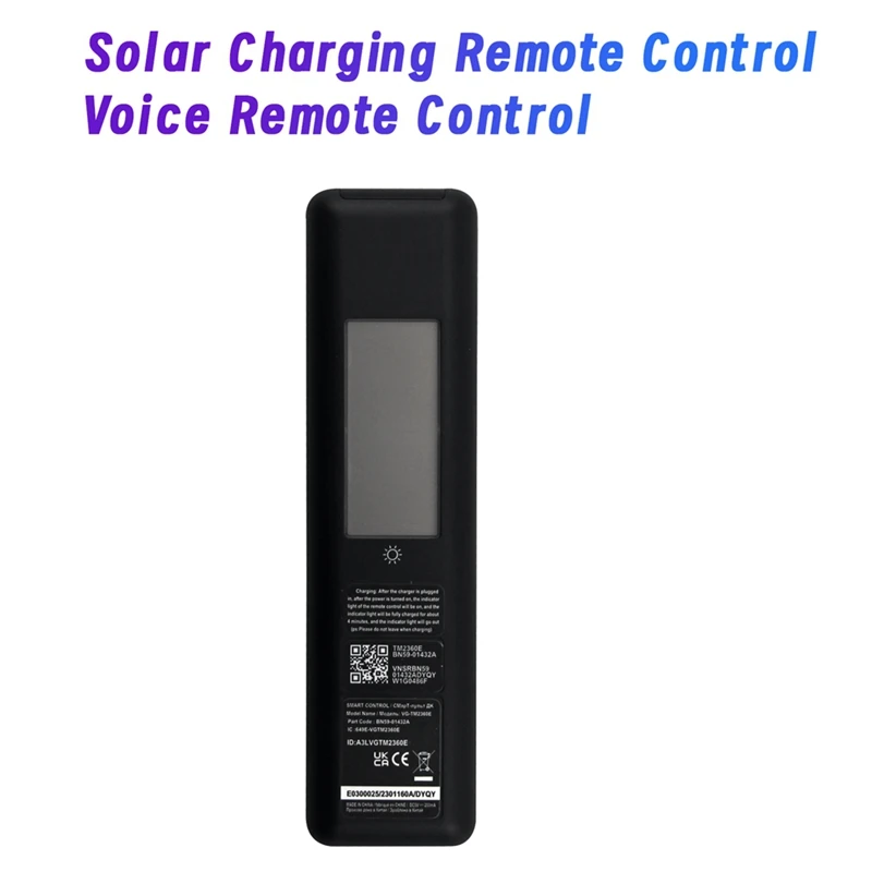 Replace For Samsung BN59-01432A Smart TV Voice Remote Control Solar Charging Remote For Samsung Neo QLED 8K 4K TV Series