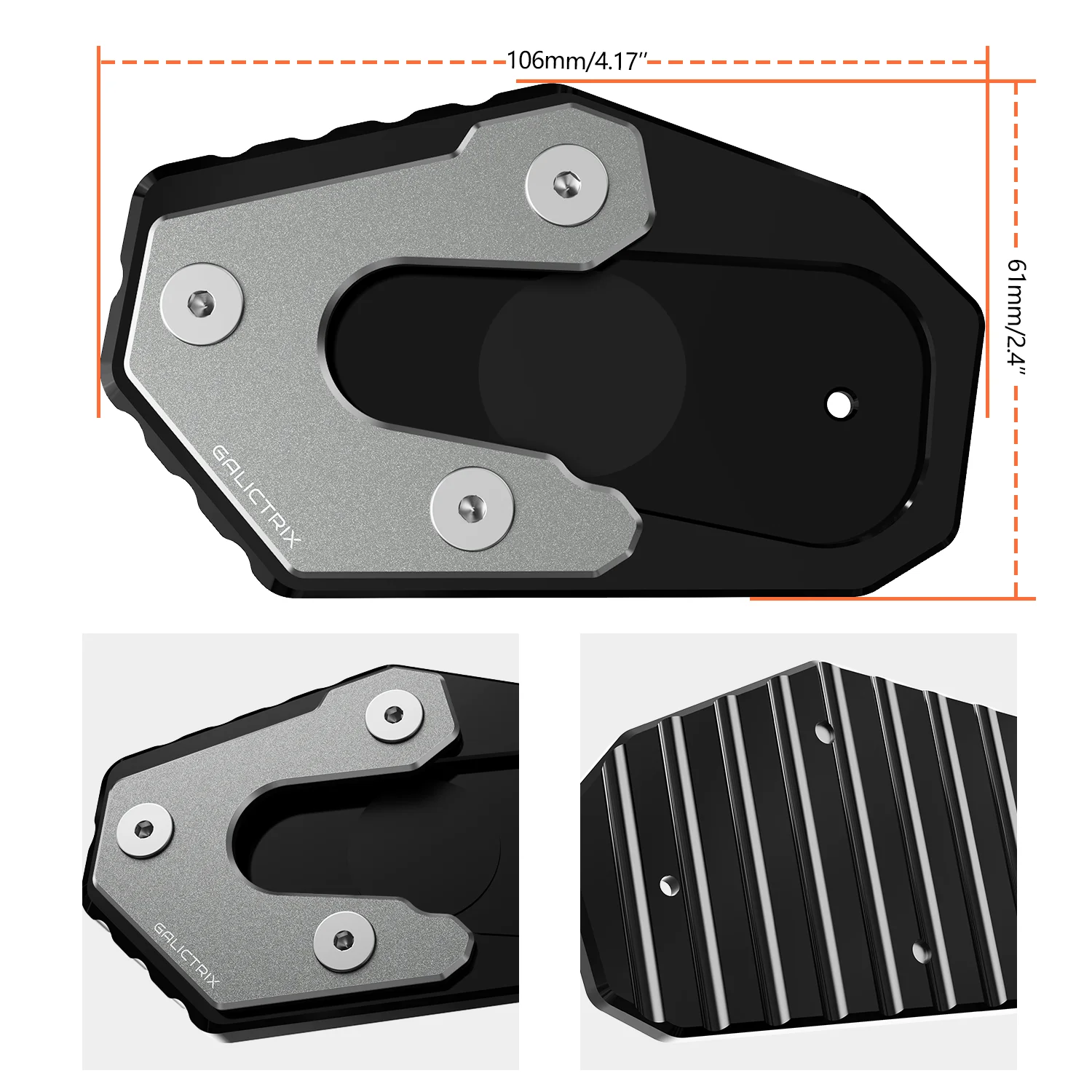 For BMW R1200RT R1200 RT 2013-2018 BMW R1250RT R1250 RT 2018-2025 Accessories Kickstand Pad Foot Side Stand Extension Plate CNC