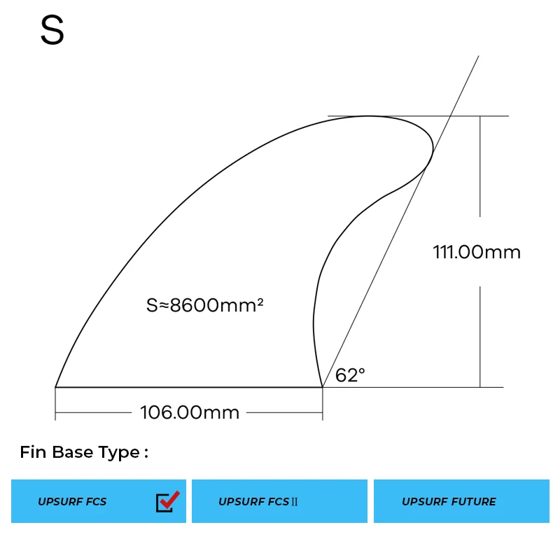 UPSURF FCS Fins G3 Surf Water Wave Fin Carbon with Fiberglass Honeycomb Fin Surf Accessories