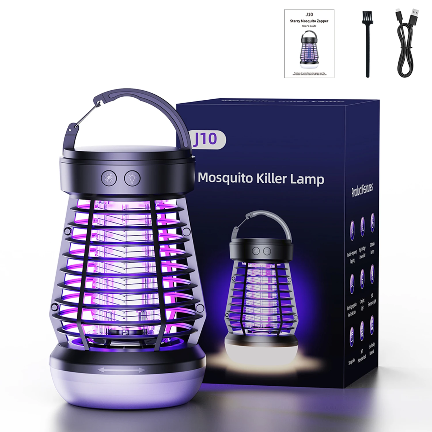 New LED Lamp Automatic Mosquito Attraction Physical Electric Shock Mosquito Outdoor Indoor Multi-Functional Electric Repellent