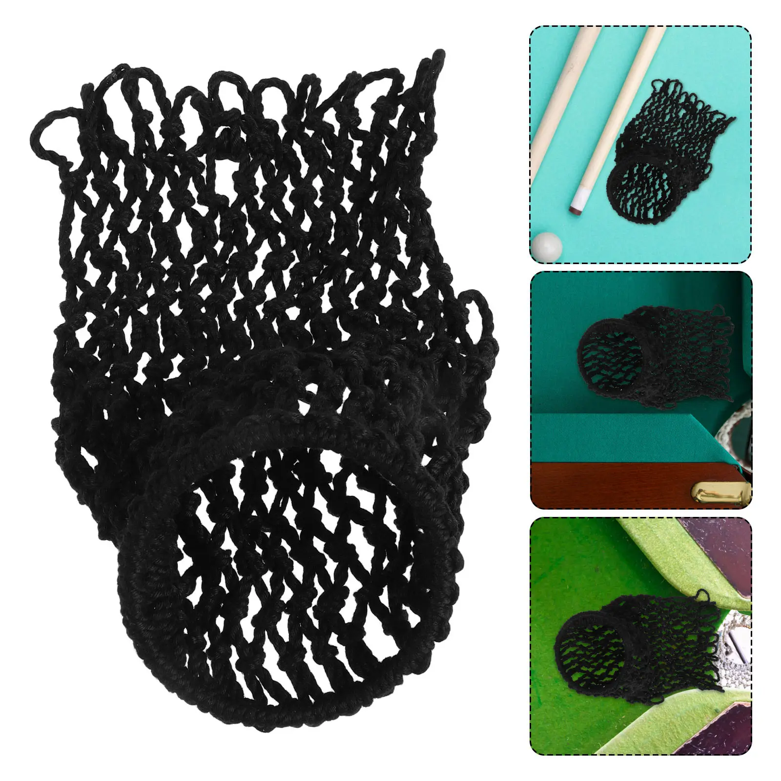 

6Pcs Billiard Table Black Reinforced Durability Universal Fit Pool Table Pockets Replacement for Room Use