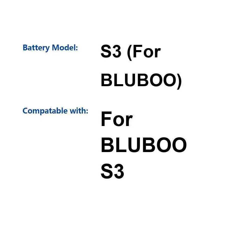 Долговечный аккумулятор 8500 мАч для мобильного телефона Bluboo S3, надежная замена Долговечный аккумулятор 8500 мАч для мобильного телефона Bluboo S3, надежная замена