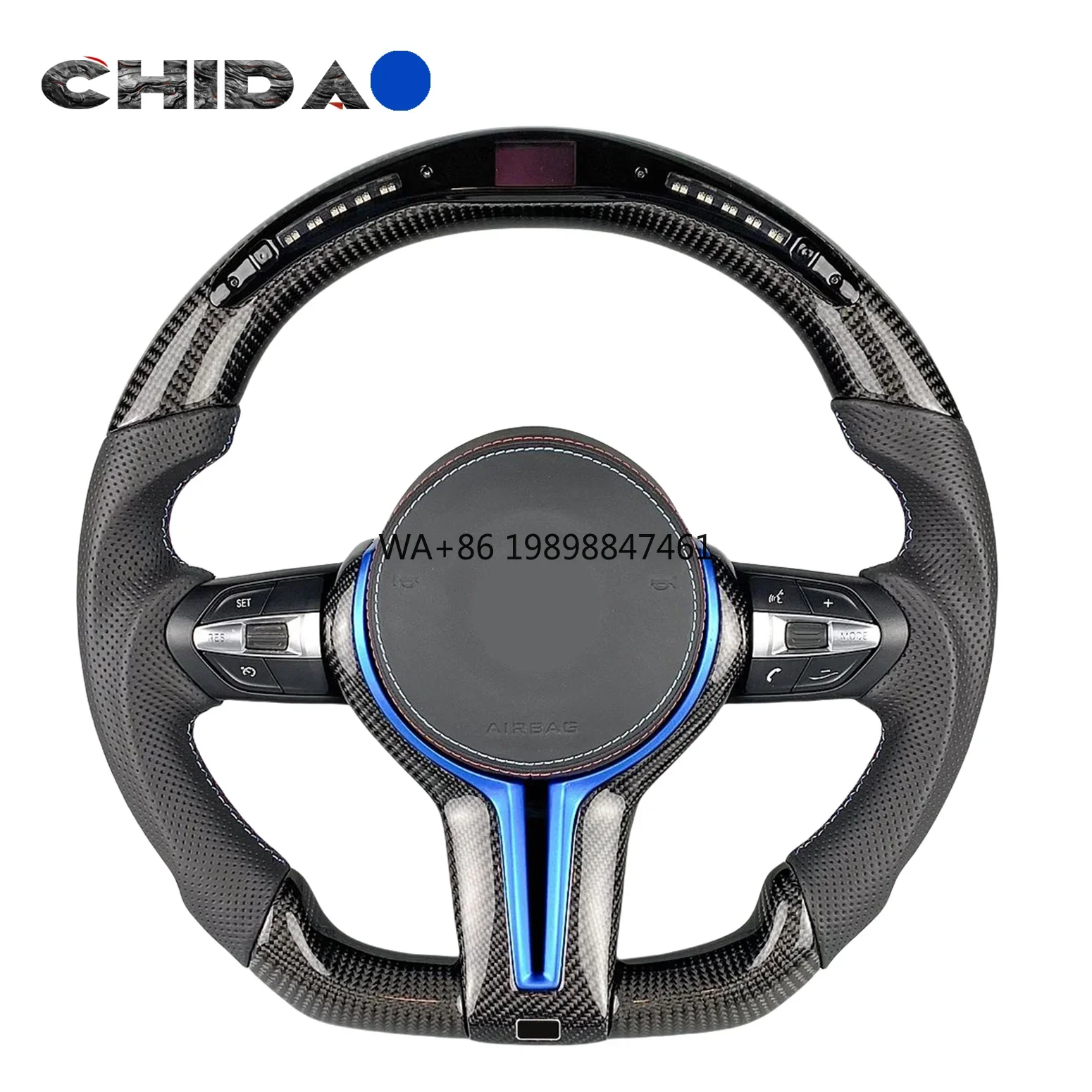 

Luxury LED Carbon Fibre Steering Wheel for BMWs E60 E91 E92 F02 F18 F30 F10 F15 F16 F06 F32 F26 F48 X1 to X6 1 3 5 7 Series