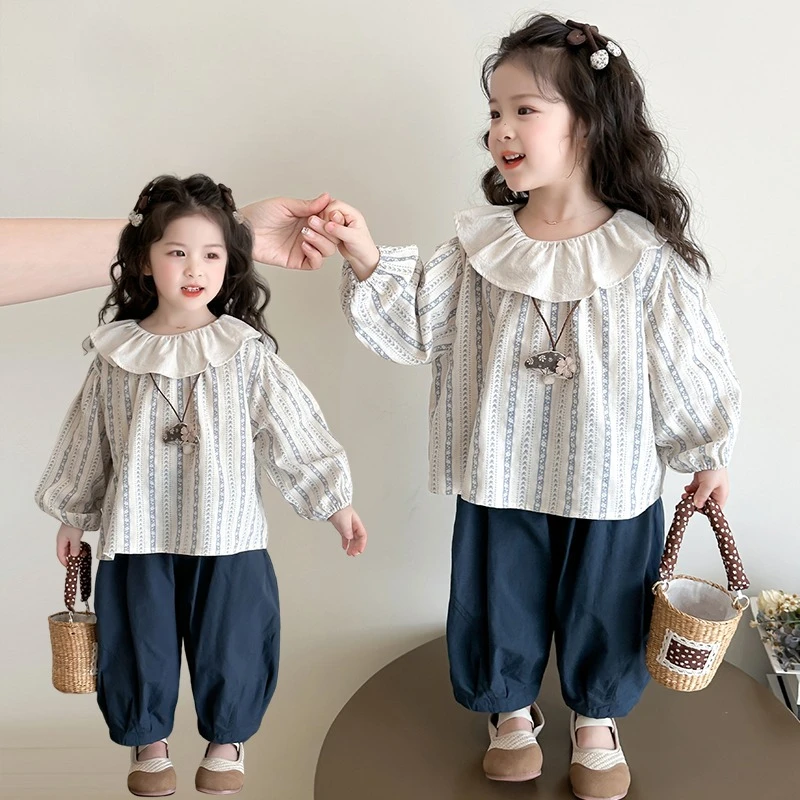 chemises-a-manches-longues-en-coton-pour-filles-col-a-volants-chemises-rayees-hauts-amples-ensemble-de-vetements-pour-enfants-printemps-automne-2025