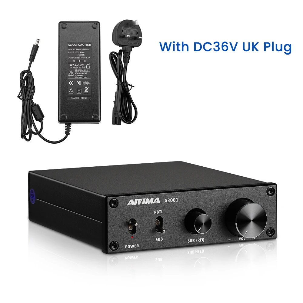 AIYIMA Audio A3001 TPA3255 Subwooferversterker 300W HIFI Speakerversterker Mono Geluidsversterker Klasse D Home Audio Amp