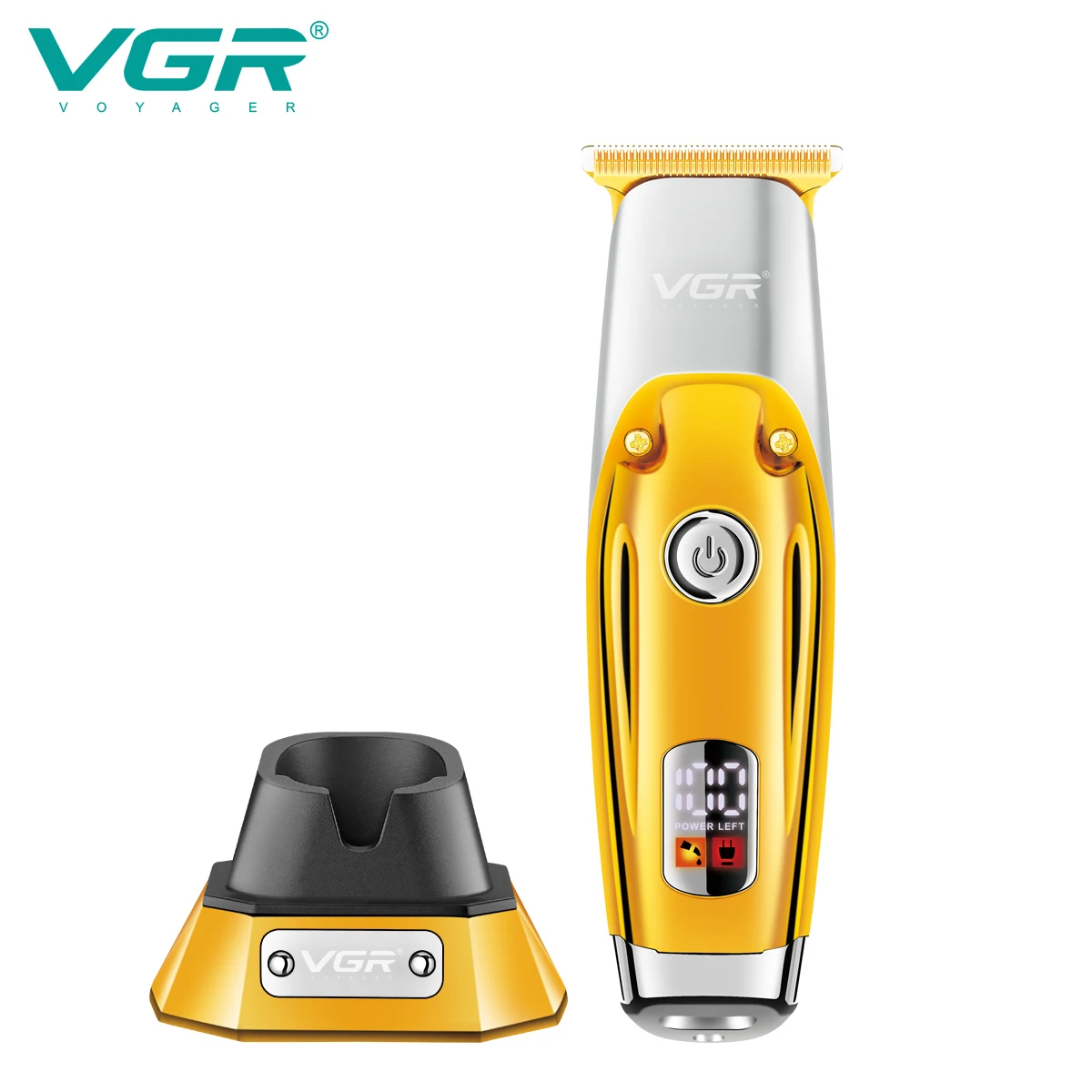 VGR Electric Hair Clipper Rechargeable Portable Home Appliance Personal Care Barber Trimmer For Men LCD USB Salon VGR V-277