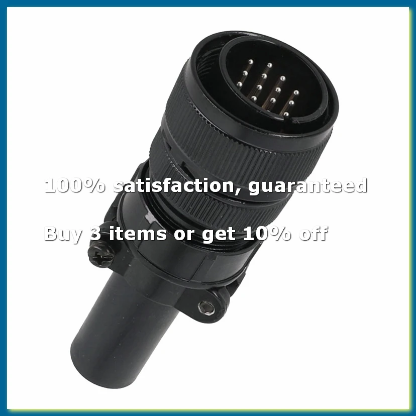 Welding Tool 14 Pin Aviation Socket Connector Male Plug for Welder Welding Tool Welder Accessories Black-DTB1