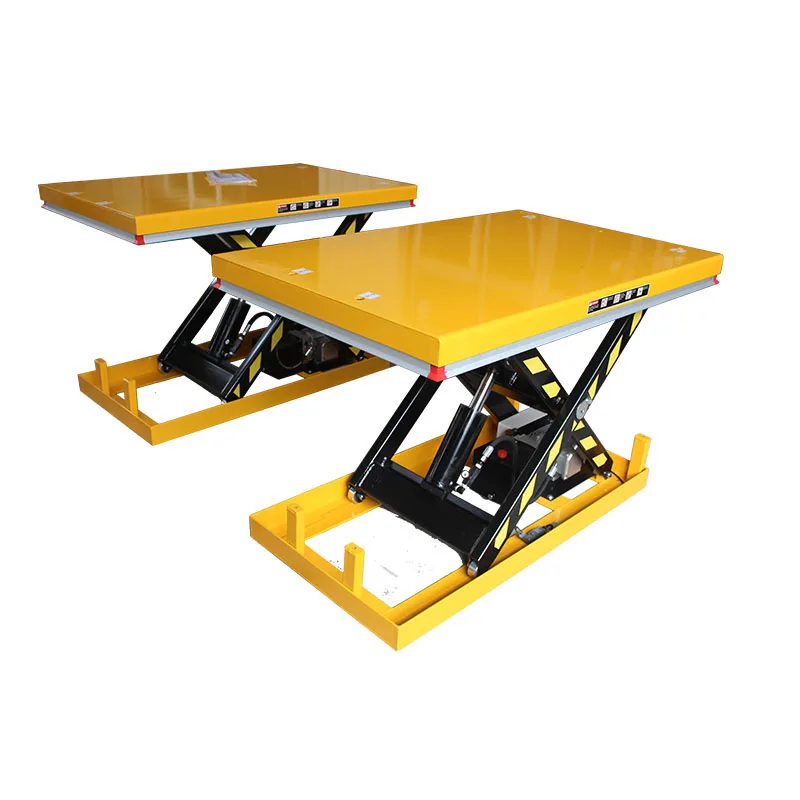 2000Kg Load Weight Cargo Goods Workshop use Hydraulic Scissors Lift Tables Air Lifting Jack